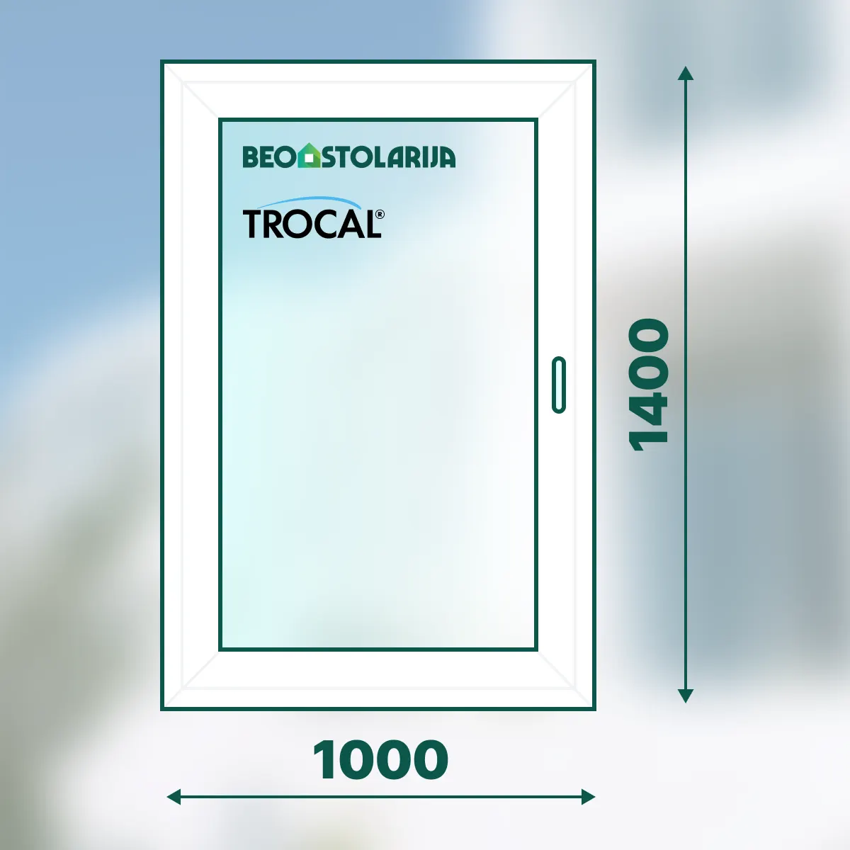 PVC prozor jednokrilni